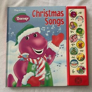 Vintage Barney Christmas Songs Book with Sound